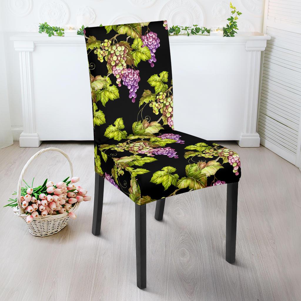 Grape Pattern Print Design GP04 Dining Chair Slipcover-JORJUNE.COM