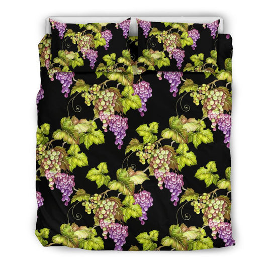 Grape Pattern Print Design GP04 Duvet Cover Bedding Set-JORJUNE.COM