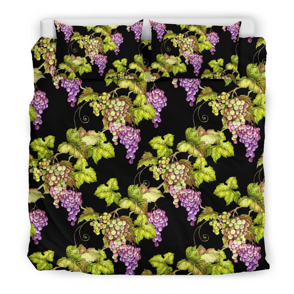 Grape Pattern Print Design GP04 Duvet Cover Bedding Set-JORJUNE.COM