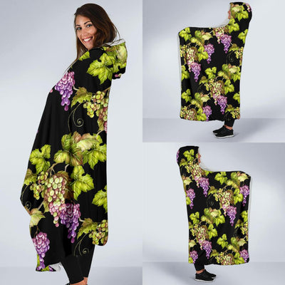 Grape Pattern Print Design GP04 Hooded Blanket-JORJUNE.COM