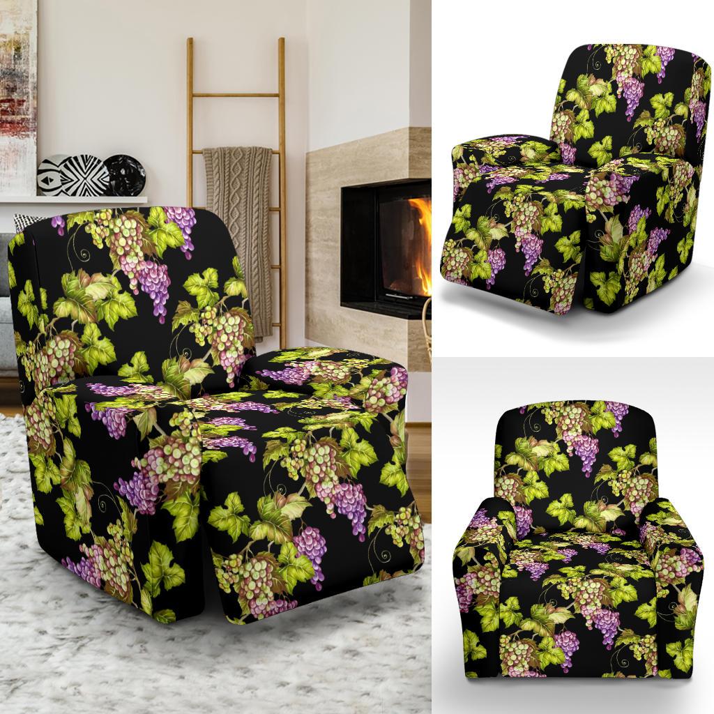 Grape Pattern Print Design GP04 Recliner Slipcover-JORJUNE.COM