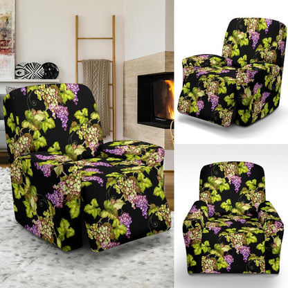 Grape Pattern Print Design GP04 Recliner Slipcover-JORJUNE.COM