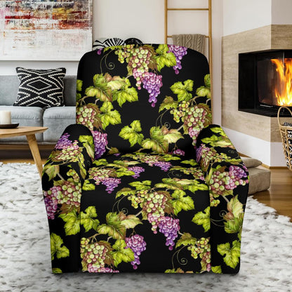 Grape Pattern Print Design GP04 Recliner Slipcover-JORJUNE.COM