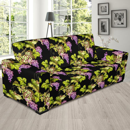 Grape Pattern Print Design GP04 Sofa Slipcover-JORJUNE.COM