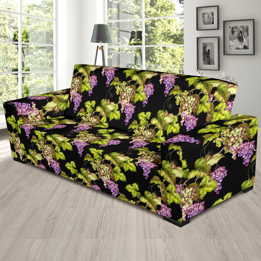 Grape Pattern Print Design GP04 Sofa Slipcover-JORJUNE.COM