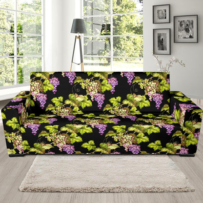 Grape Pattern Print Design GP04 Sofa Slipcover-JORJUNE.COM