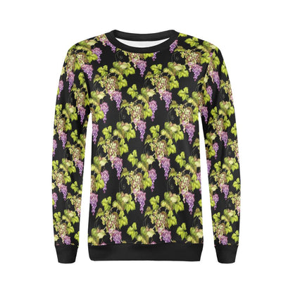 Grape Pattern Print Design GP04 Women Long Sleeve Sweatshirt-JorJune