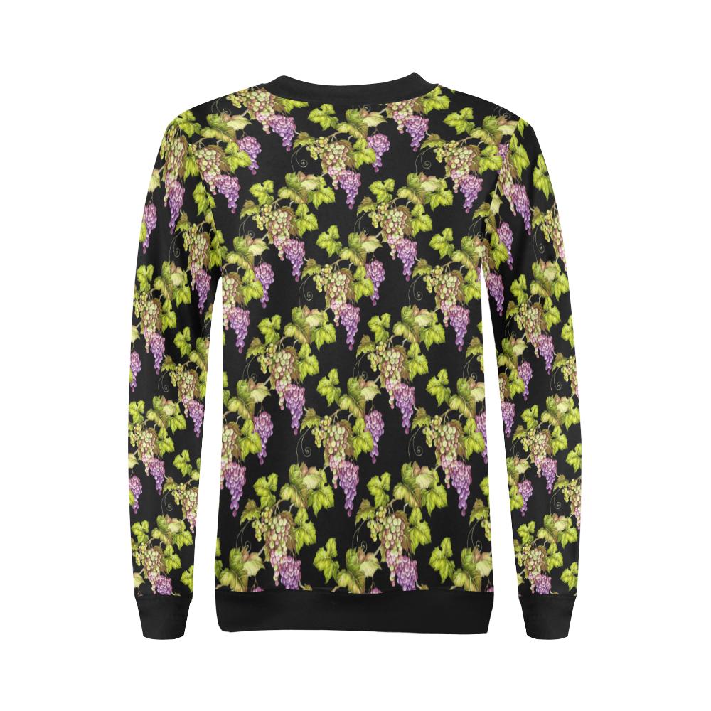 Grape Pattern Print Design GP04 Women Long Sleeve Sweatshirt-JorJune