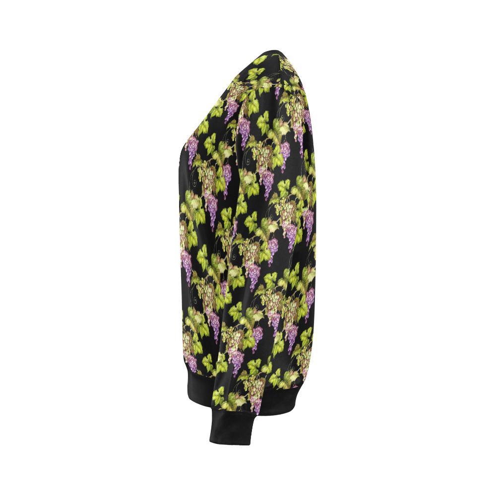 Grape Pattern Print Design GP04 Women Long Sleeve Sweatshirt-JorJune