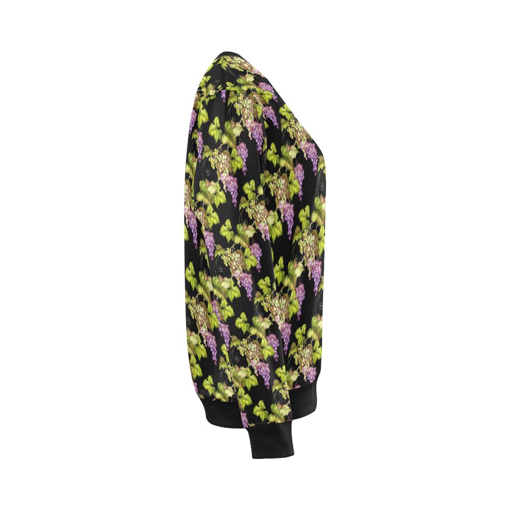 Grape Pattern Print Design GP04 Women Long Sleeve Sweatshirt-JorJune