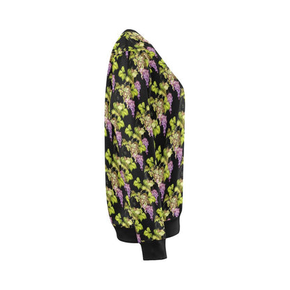 Grape Pattern Print Design GP04 Women Long Sleeve Sweatshirt-JorJune