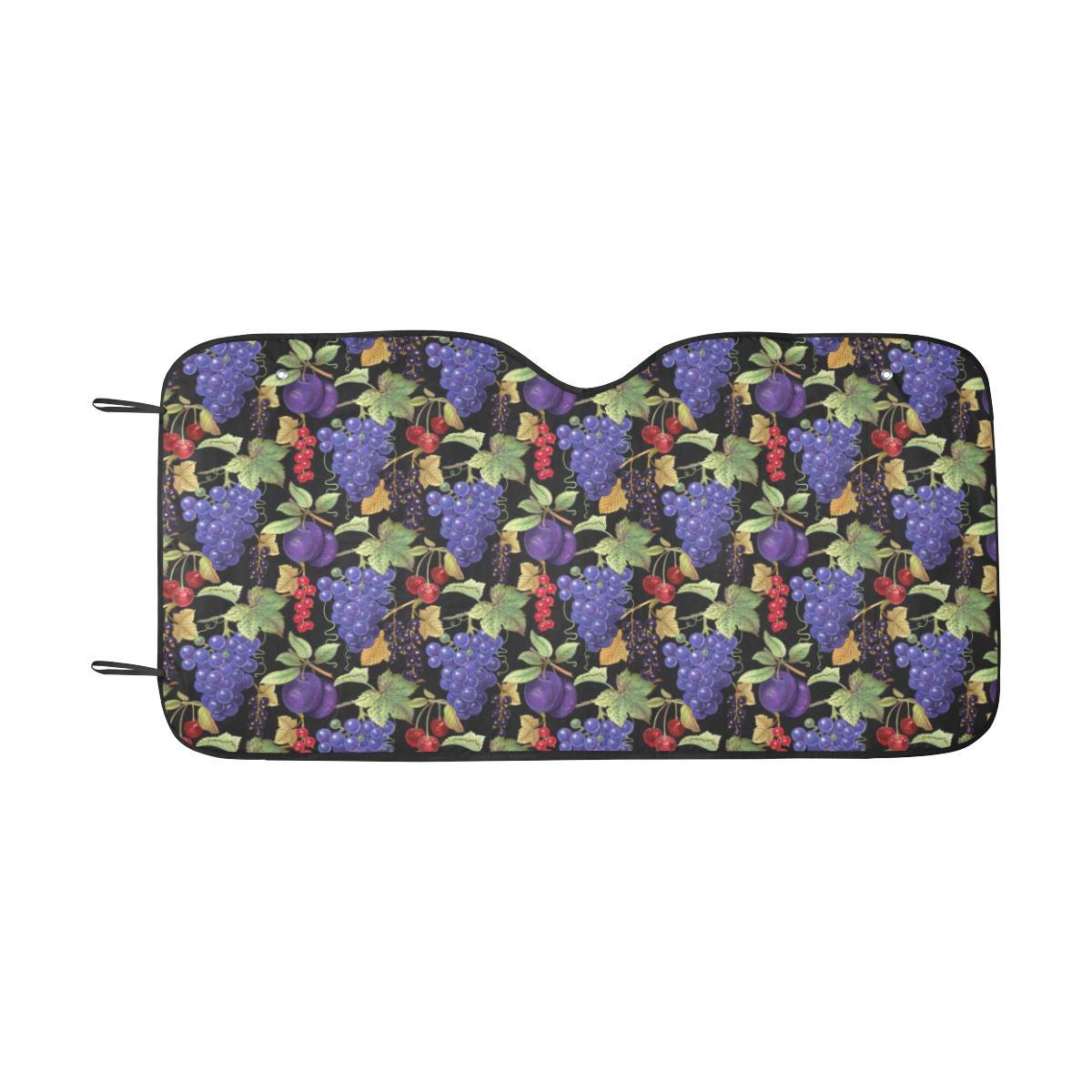 Grape Pattern Print Design GP05 Car Sun Shade-JorJune