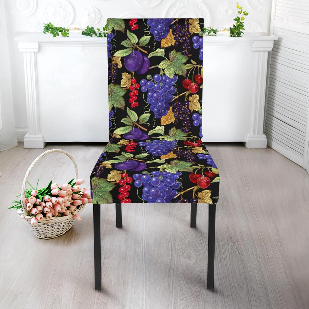Grape Pattern Print Design GP05 Dining Chair Slipcover-JORJUNE.COM