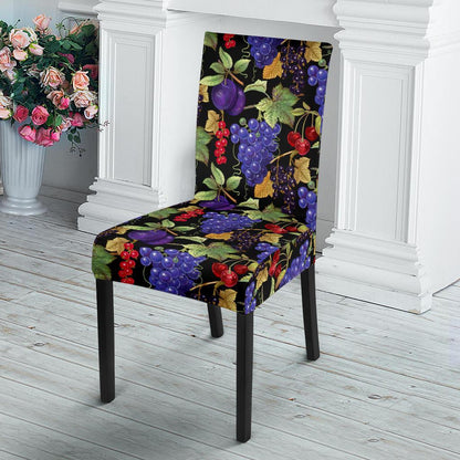 Grape Pattern Print Design GP05 Dining Chair Slipcover-JORJUNE.COM