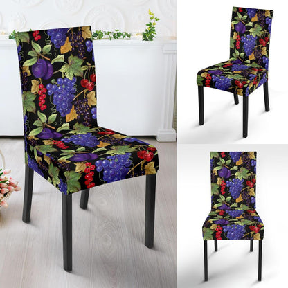 Grape Pattern Print Design GP05 Dining Chair Slipcover-JORJUNE.COM