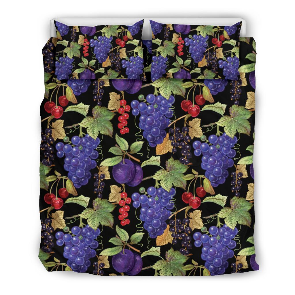 Grape Pattern Print Design GP05 Duvet Cover Bedding Set-JORJUNE.COM