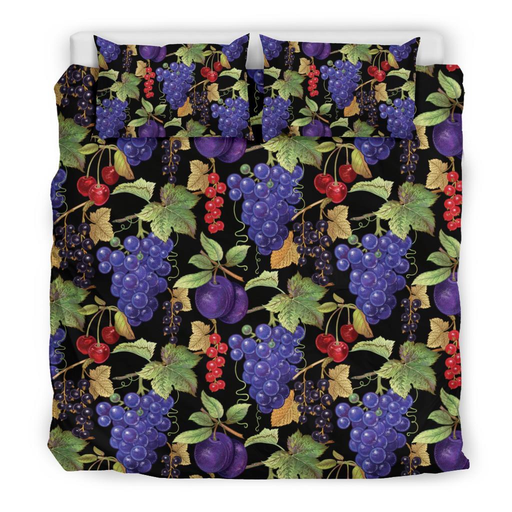 Grape Pattern Print Design GP05 Duvet Cover Bedding Set-JORJUNE.COM