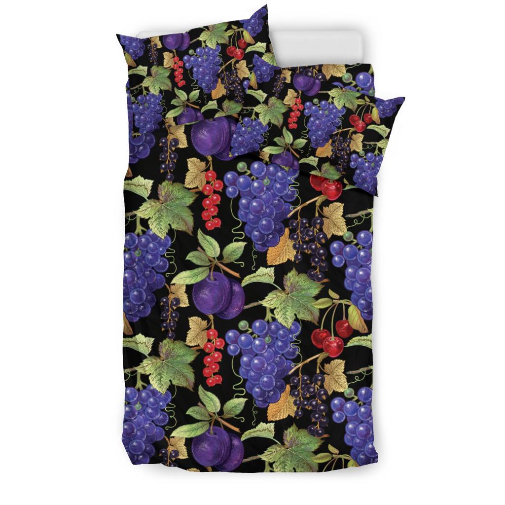 Grape Pattern Print Design GP05 Duvet Cover Bedding Set-JORJUNE.COM