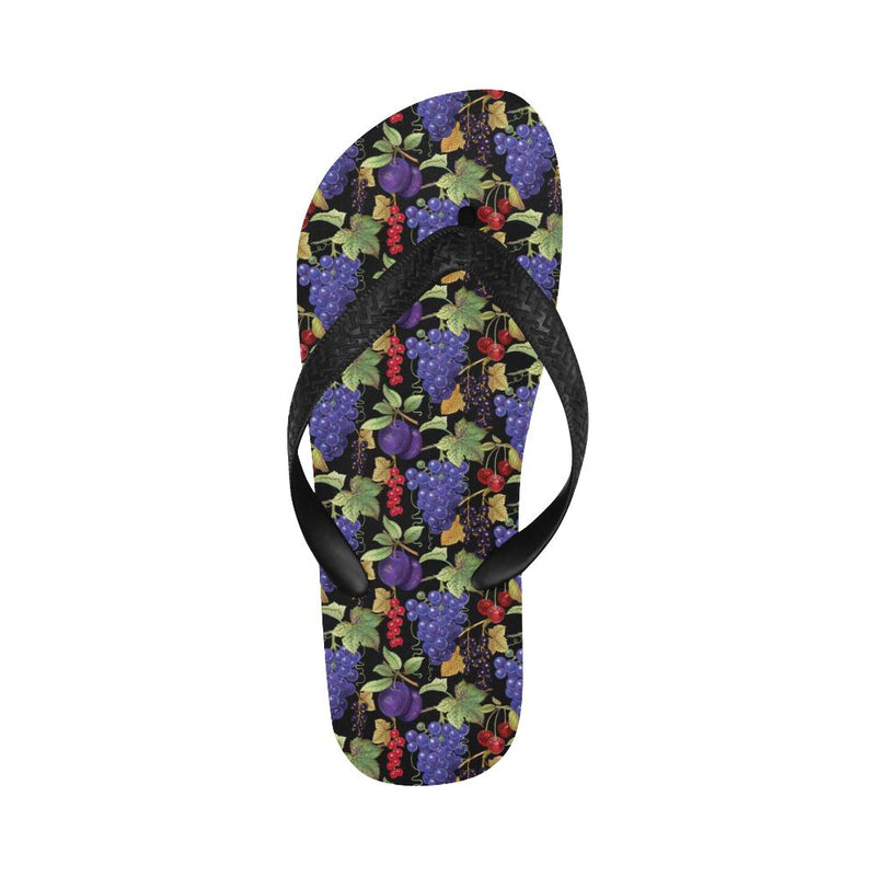 Grape Pattern Print Design GP05 Flip Flops-JorJune