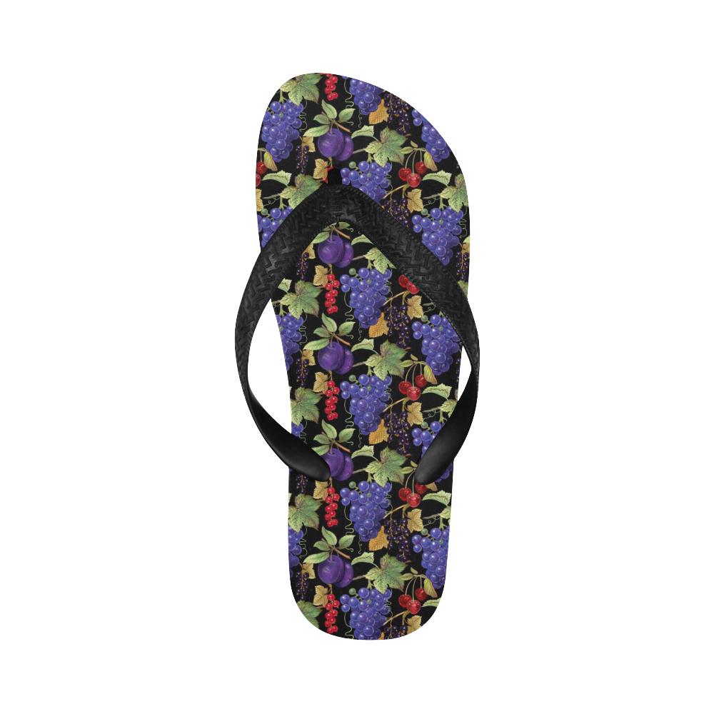 Grape Pattern Print Design GP05 Flip Flops-JorJune