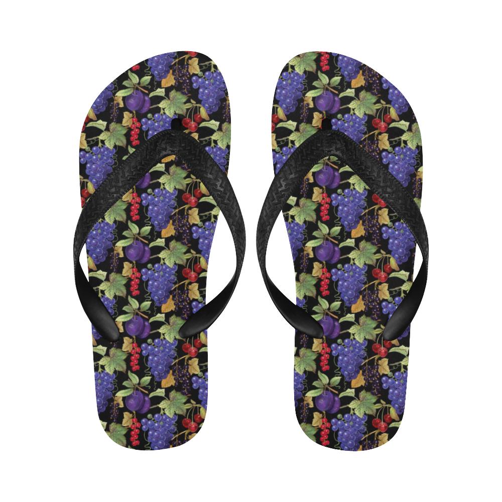 Grape Pattern Print Design GP05 Flip Flops-JorJune