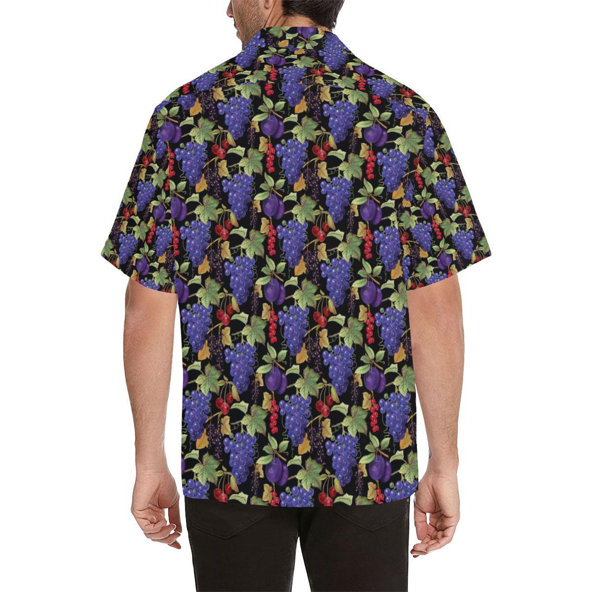 Grape Pattern Print Design GP05 Men Hawaiian Shirt-JorJune