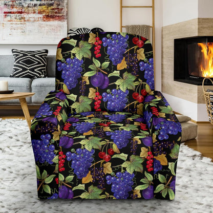 Grape Pattern Print Design GP05 Recliner Slipcover-JORJUNE.COM