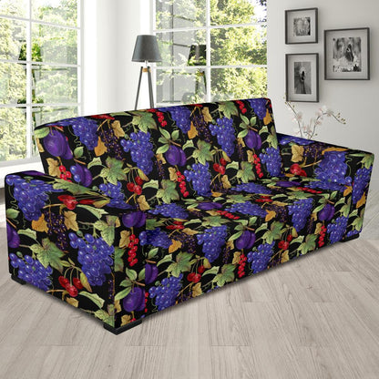 Grape Pattern Print Design GP05 Sofa Slipcover-JORJUNE.COM