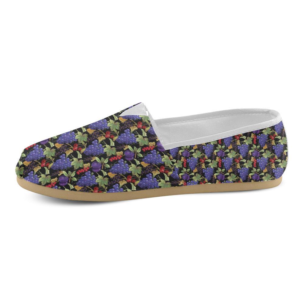 Grape Pattern Print Design GP05 Women Casual Shoes-JorJune.com