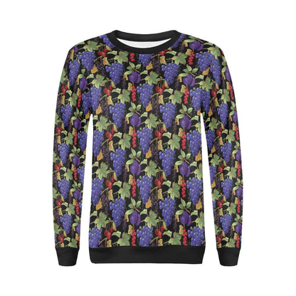 Grape Pattern Print Design GP05 Women Long Sleeve Sweatshirt-JorJune