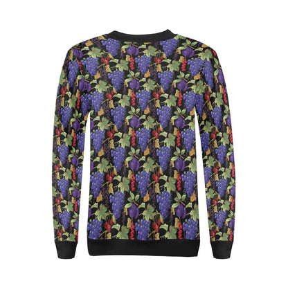 Grape Pattern Print Design GP05 Women Long Sleeve Sweatshirt-JorJune