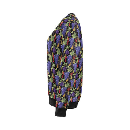 Grape Pattern Print Design GP05 Women Long Sleeve Sweatshirt-JorJune