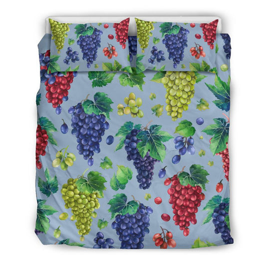 Grape Pattern Print Design GP06 Duvet Cover Bedding Set-JORJUNE.COM