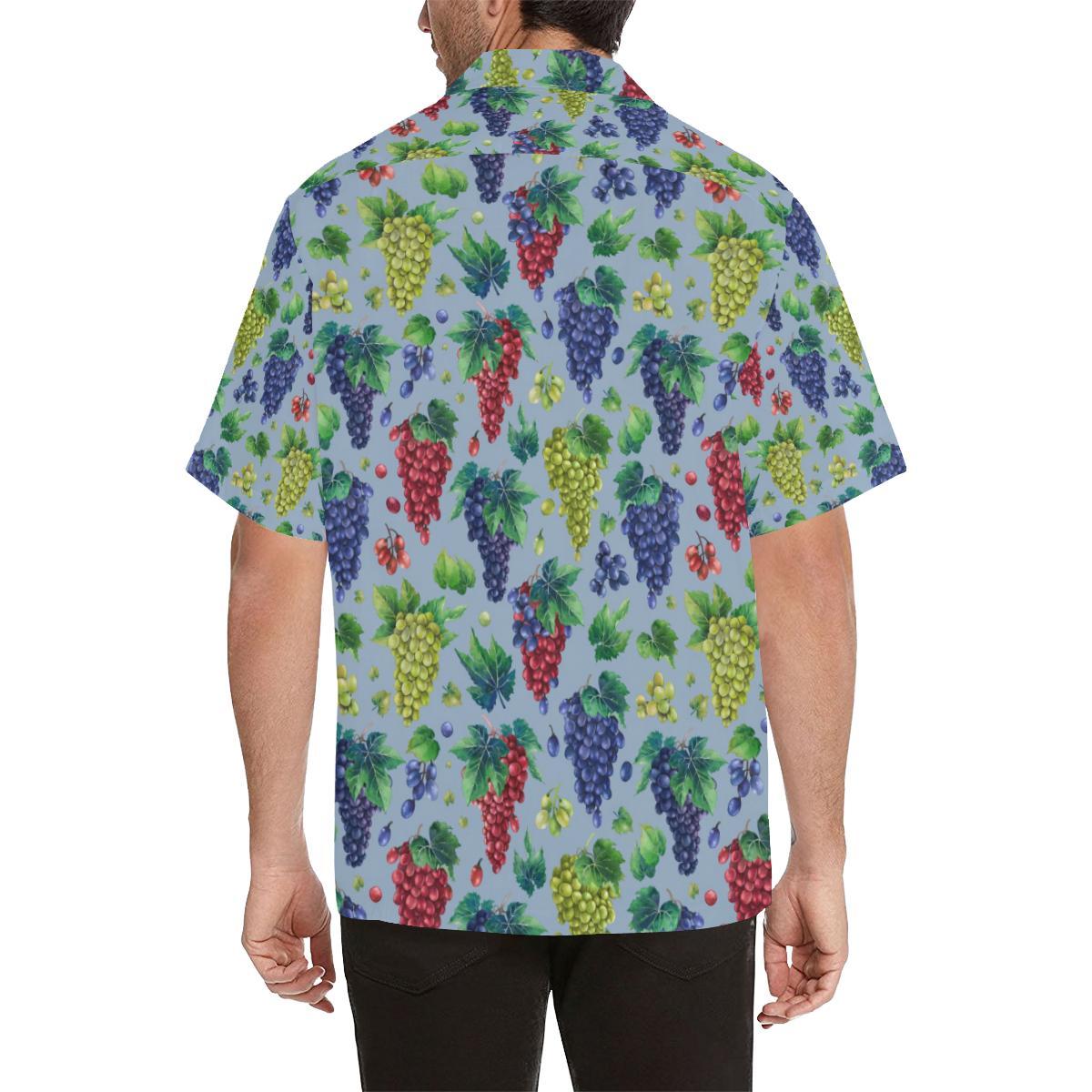 Grape Pattern Print Design GP06 Men Hawaiian Shirt-JorJune