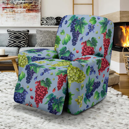 Grape Pattern Print Design GP06 Recliner Slipcover-JORJUNE.COM