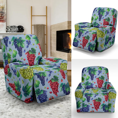 Grape Pattern Print Design GP06 Recliner Slipcover-JORJUNE.COM