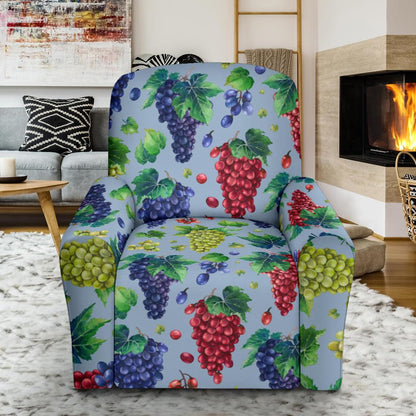 Grape Pattern Print Design GP06 Recliner Slipcover-JORJUNE.COM