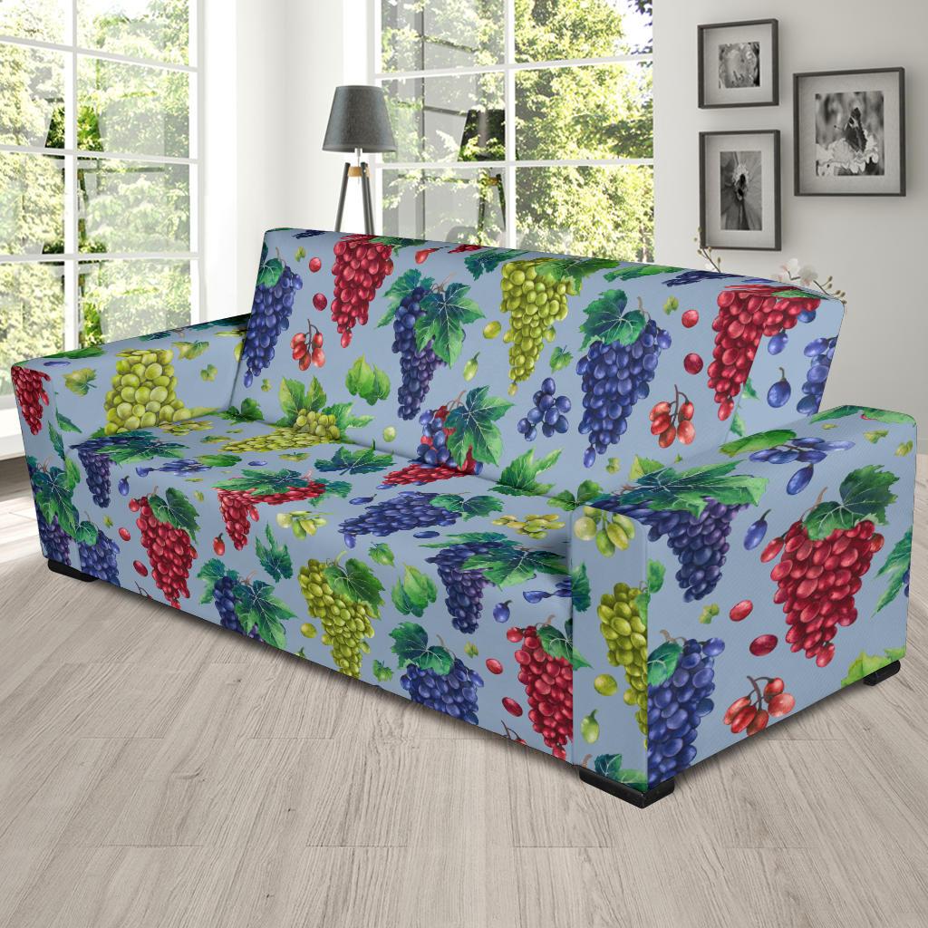 Grape Pattern Print Design GP06 Sofa Slipcover-JORJUNE.COM