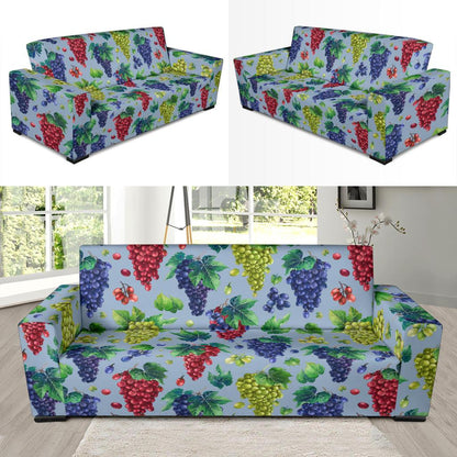 Grape Pattern Print Design GP06 Sofa Slipcover-JORJUNE.COM