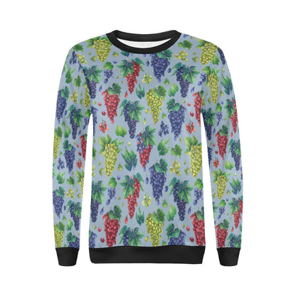 Grape Pattern Print Design GP06 Women Long Sleeve Sweatshirt-JorJune