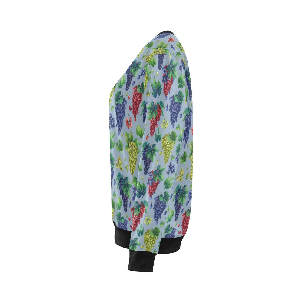 Grape Pattern Print Design GP06 Women Long Sleeve Sweatshirt-JorJune