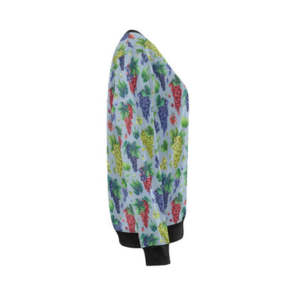 Grape Pattern Print Design GP06 Women Long Sleeve Sweatshirt-JorJune