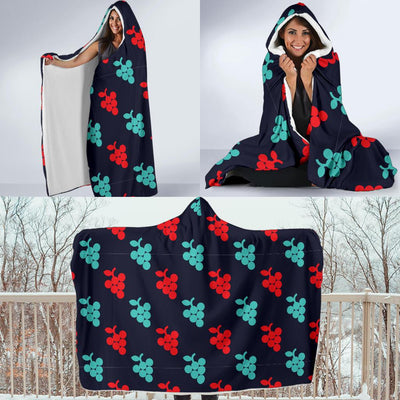 Grape Pattern Print Design GP07 Hooded Blanket-JORJUNE.COM