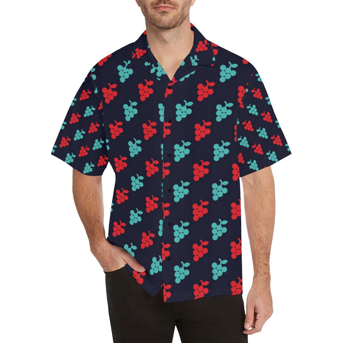 Grape Pattern Print Design GP07 Men Hawaiian Shirt-JorJune