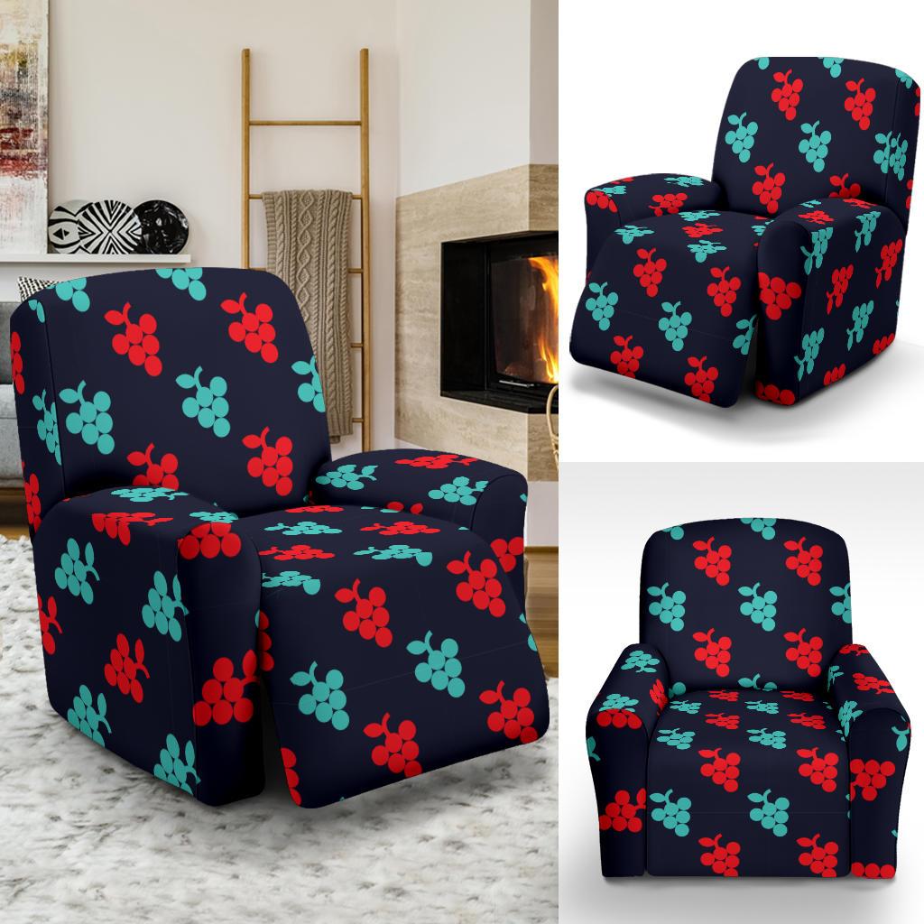 Grape Pattern Print Design GP07 Recliner Slipcover-JORJUNE.COM