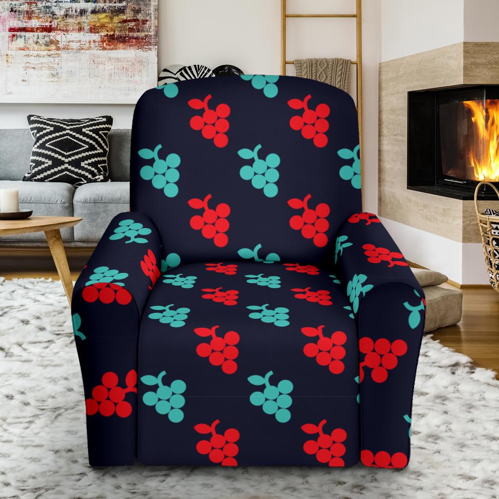 Grape Pattern Print Design GP07 Recliner Slipcover-JORJUNE.COM