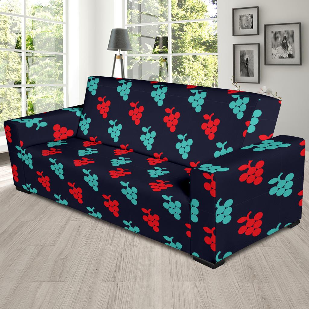Grape Pattern Print Design GP07 Sofa Slipcover-JORJUNE.COM