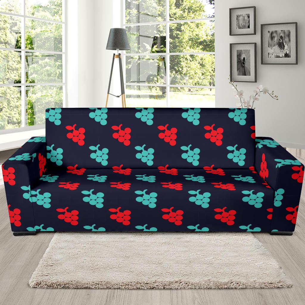 Grape Pattern Print Design GP07 Sofa Slipcover-JORJUNE.COM