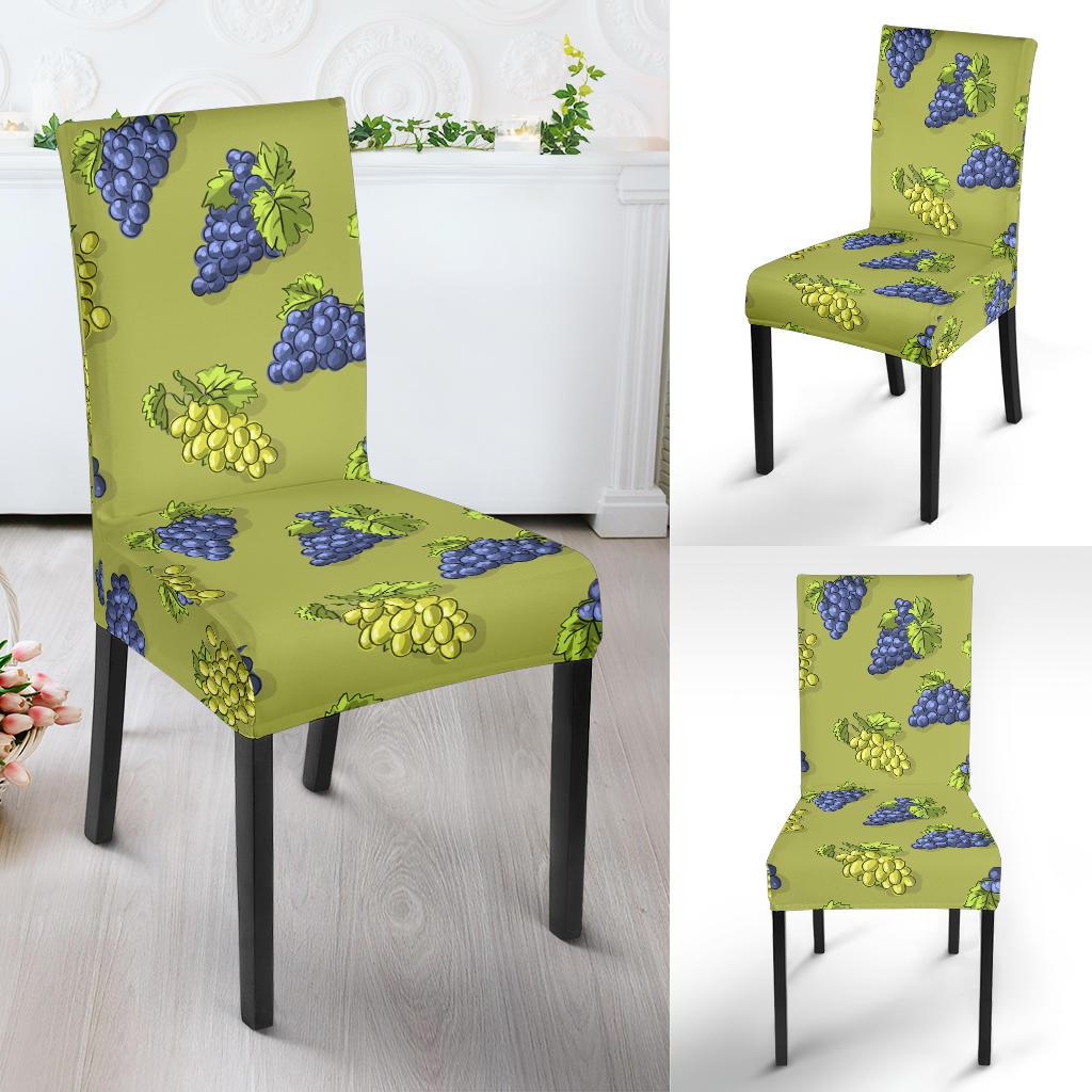 Grape Pattern Print Design GP08 Dining Chair Slipcover-JORJUNE.COM