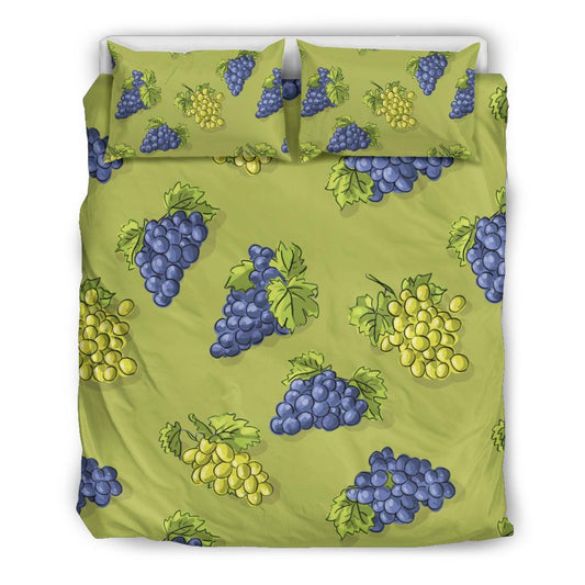 Grape Pattern Print Design GP08 Duvet Cover Bedding Set-JORJUNE.COM